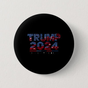Amerika terug Amerikaanse vlag 4 juli Donald Trump Ronde Button 5,7 Cm
