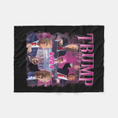 Amerika terug Amerikaanse vlag Trump 2024 Fleece Deken (Voorkant (Horizontaal))