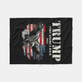 Amerika Terug Amerikaanse vlag Trump 2024 Mannen V Fleece Deken (Voorkant (Horizontaal))