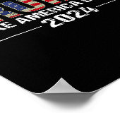 Amerika terug Amerikaanse vlag Trump 2024 Mannen V Poster (Hoek)