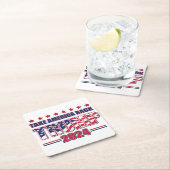 Amerika terug Trump 2024 Kartonnen Onderzetters (Insitu)