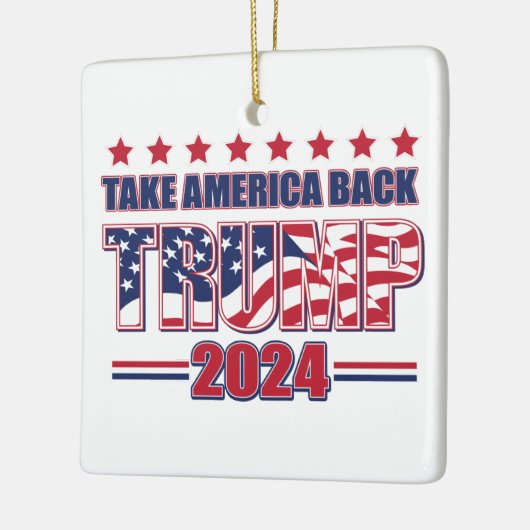 Amerika terug Trump 2024 Keramisch Ornament (Links)