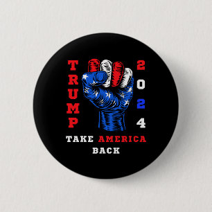 Amerika terug Trump 2024 Maga Republikeinen Patrio Ronde Button 5,7 Cm