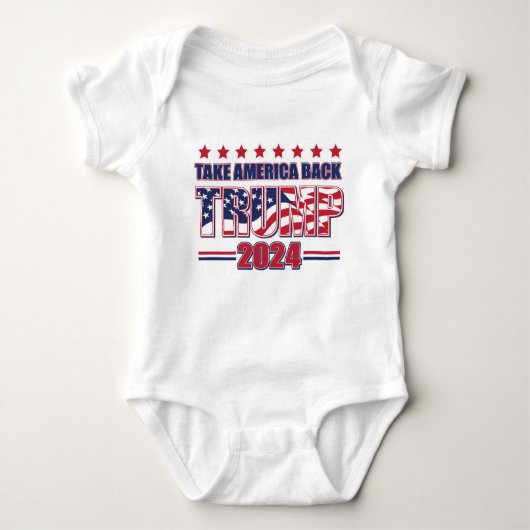 Amerika terug Trump 2024 Romper (Voorkant)