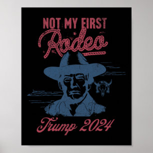 Amerika Terug Trump Cowboy Rodeo Verkiezing 2024 1 Poster