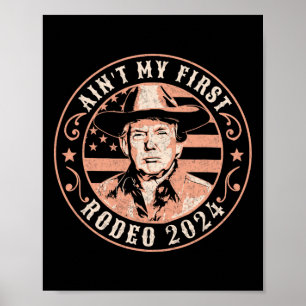 Amerika Terug Trump Cowboy Rodeo Verkiezing 2024 Poster