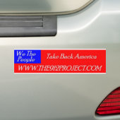 Amerika terugnemen bumpersticker (Op auto)