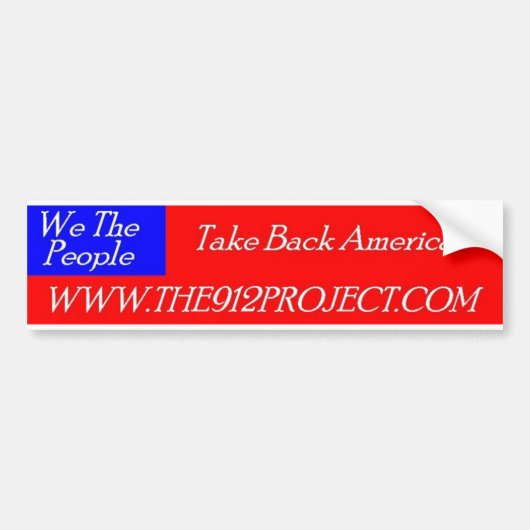 Amerika terugnemen bumpersticker (Voorkant)