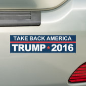 Amerika terugnemen - Trump 2016 Bumpersticker (Op auto)