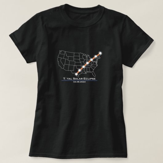 Amerika Totaal zonneschijn April 8 2024 T-shirt (Design voorkant)