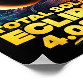 Amerika Totaliteit 4.08.24 Totaal Zonsverduisterin Poster (Hoek)