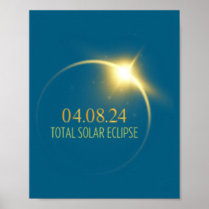 Amerika Totaliteit Zonsverduistering 2024 4.08.24 Poster