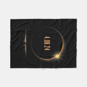 Amerika Totality Spring 4.08.24 Total Zonneklemmen Fleece Deken (Voorkant (Horizontaal))