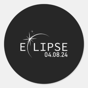 Amerika Totality Spring 4.08.24 Total Zonneklemmen Ronde Sticker