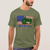 AMERIKA-TRAGER FLAG-G T-SHIRT (Voorkant)