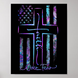 Amerika trots ons vlag geloof boven angst gebed ma poster