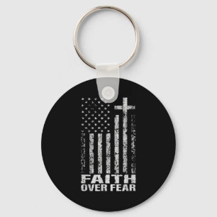 Amerika trots ons vlag geloof over angst christeli sleutelhanger