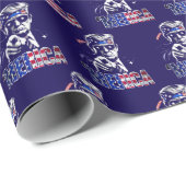 Amerika Trump Amerikaanse vlag VS 4 juli Cadeaupapier (Rol Hoek)