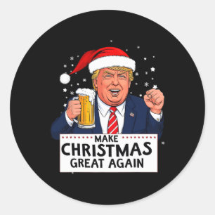 Amerika Trump maakt kerst weer geweldig Ronde Sticker