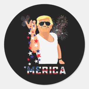 Amerika Trump Outfits Amerika Verenigde Staten Ame Ronde Sticker