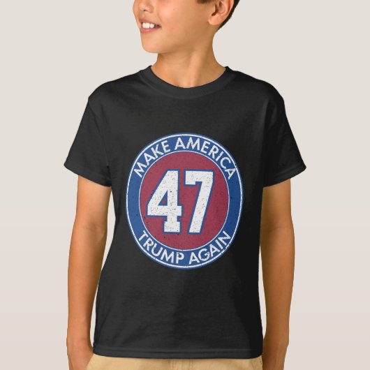 Amerika Trump weer 47 T-shirt (Voorkant)