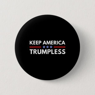 Amerika Trumpless Grappig Anti Trump 2024 Pro Demo Ronde Button 5,7 Cm