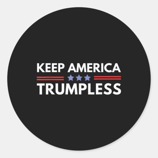 Amerika Trumpless Grappig Anti Trump 2024 Pro Demo Ronde Sticker (Voorkant)