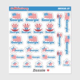 Amerika U.S.A. Aangepaste naamlabels | STICKERS