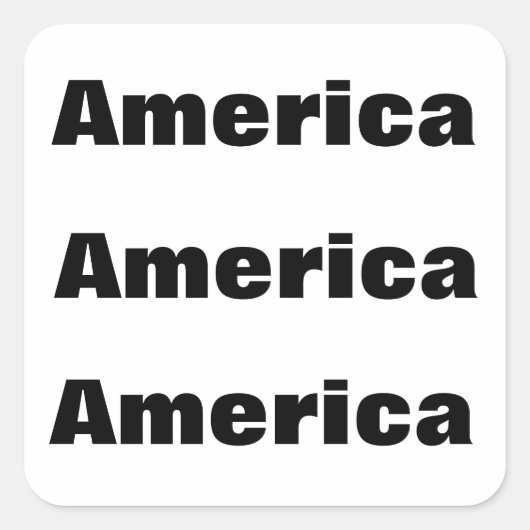 Amerika (update je kaarten) vierkante sticker (Voorkant)