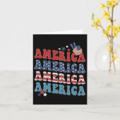 Amerika USA 4 juli voor mannen en vrouwen Kaart (Gele Bloem)