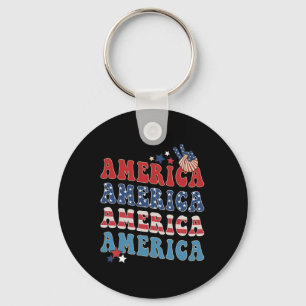 Amerika USA 4 juli voor mannen en vrouwen Sleutelhanger