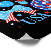 Amerika USA Coquette 4 juli Onafhankelijkheidsdag Poster (Hoek)