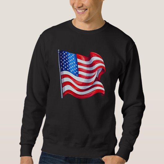 Amerika USA Vlag mannen sweatshirt (Voorkant)