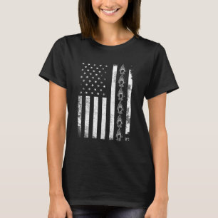 Amerika Usa Vlag Pijlspits Jager Jacht Verzamelaar T-shirt