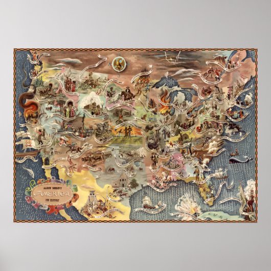 Amerika van Bohrod, zijn geschiedenis Poster (Voorkant)