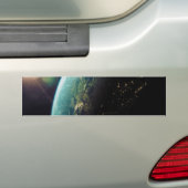 Amerika van de ruimte van dag tot nacht bumpersticker (Op auto)
