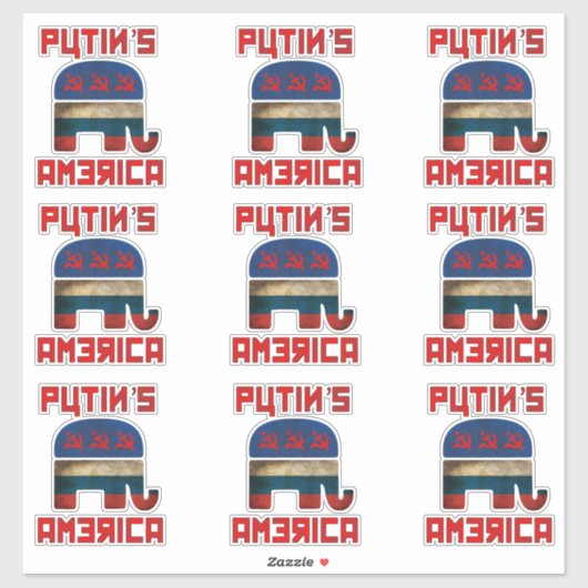 Amerika van Poetin Sticker (Vel)