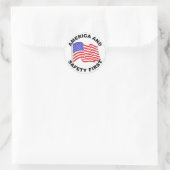 Amerika & Veiligheid eerst Ronde Sticker (Tas)