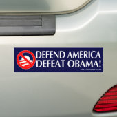 Amerika verdedigen - Obama verdedigen Bumpersticker (Op auto)