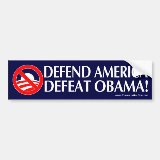 Amerika verdedigen - Obama verdedigen Bumpersticker (Voorkant)