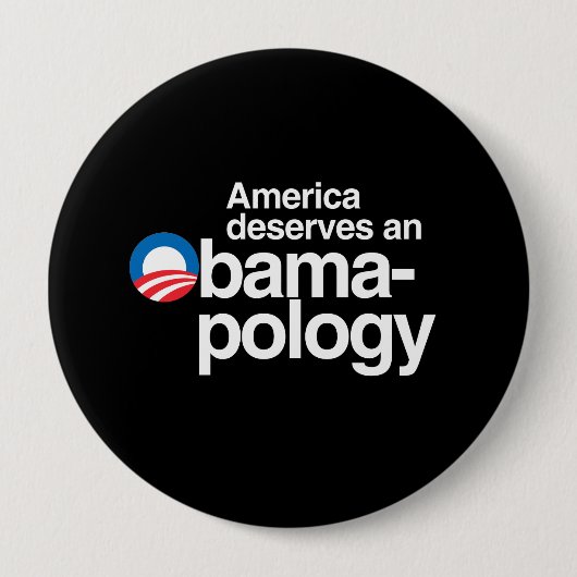 AMERIKA VERDIENT EEN OBAMAPOLOGIE RONDE BUTTON 4,0 CM (Voorkant)