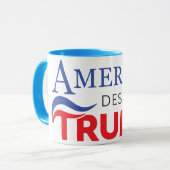 Amerika verdient Trump - Mok voor uitmuntendheid (Voorkant links)