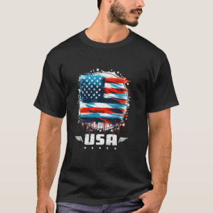 Amerika Verenigde Staten 4 juli  Amerikaanse vlag  T-shirt