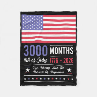 Amerika Verjaardag VS 3000 Maanden 250 Jaar Juli Fleece Deken