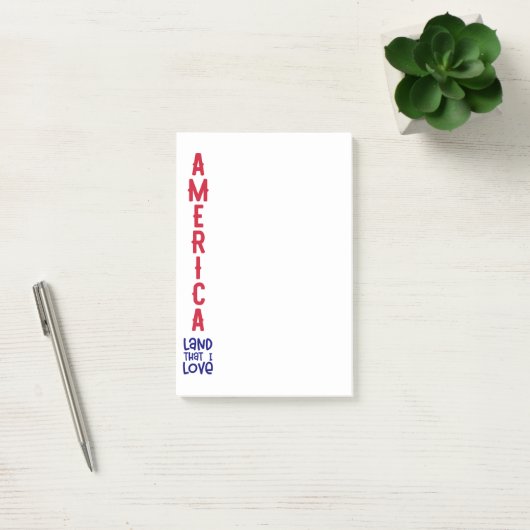Amerika: vet, trots en vrij post-it® notes (Kantoor)