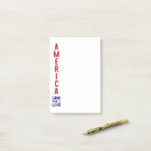 Amerika: vet, trots en vrij post-it® notes (Op bureau)