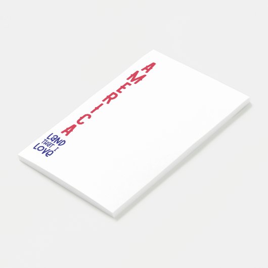 Amerika: vet, trots en vrij post-it® notes (Schuin)