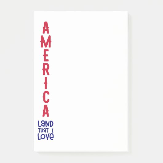 Amerika: vet, trots en vrij post-it® notes (Voorkant)