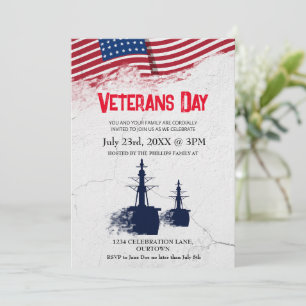 Amerika Veteranen Dag Patriottische Uitnodiging, Kaart