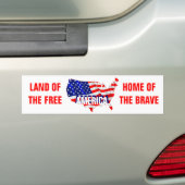Amerika vieren bumpersticker (Op auto)